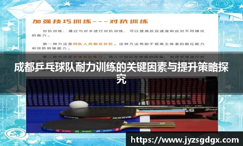 成都乒乓球队耐力训练的关键因素与提升策略探究